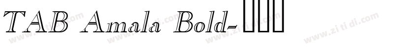 TAB Amala Bold字体转换